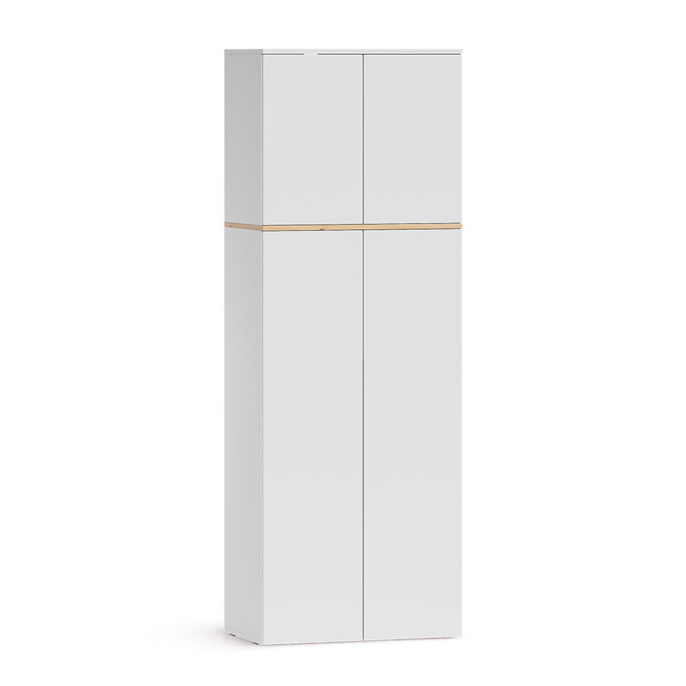 MEHRZWECKSCHRANK Viktor, Weiß/Artisan-Eiche, 68 x 188.6 cm mit 8 geschlossenen Fächern - Weiß/Eiche Artisan, Holzwerkstoff (68/188.6/40.5cm) - Vicco
