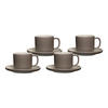 KAFFEETASSEN MIT UNTERTASSEN Jasper Taupe 240 ml 4er Set - Taupe, Keramik (15/9/15cm) - Ritzenhoff Breker