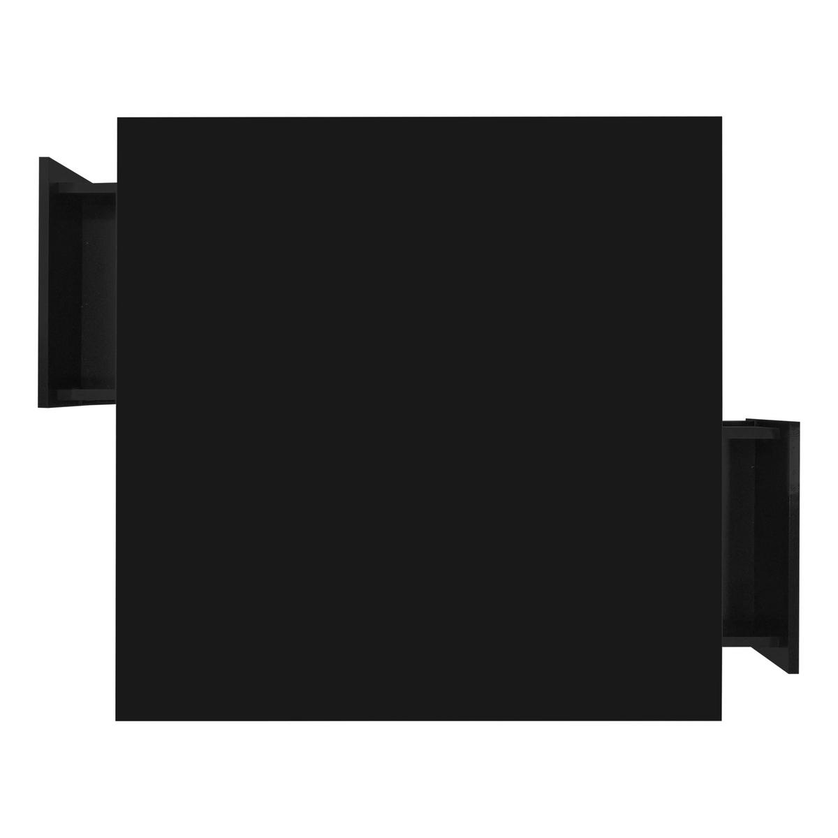 COUCHTISCH 70/35,5 cm schwarz mit Hochglanz-Oberfläche und goldenen Akzenten - Schwarz, Holzwerkstoff (70/70/35.5cm) - OKWISH