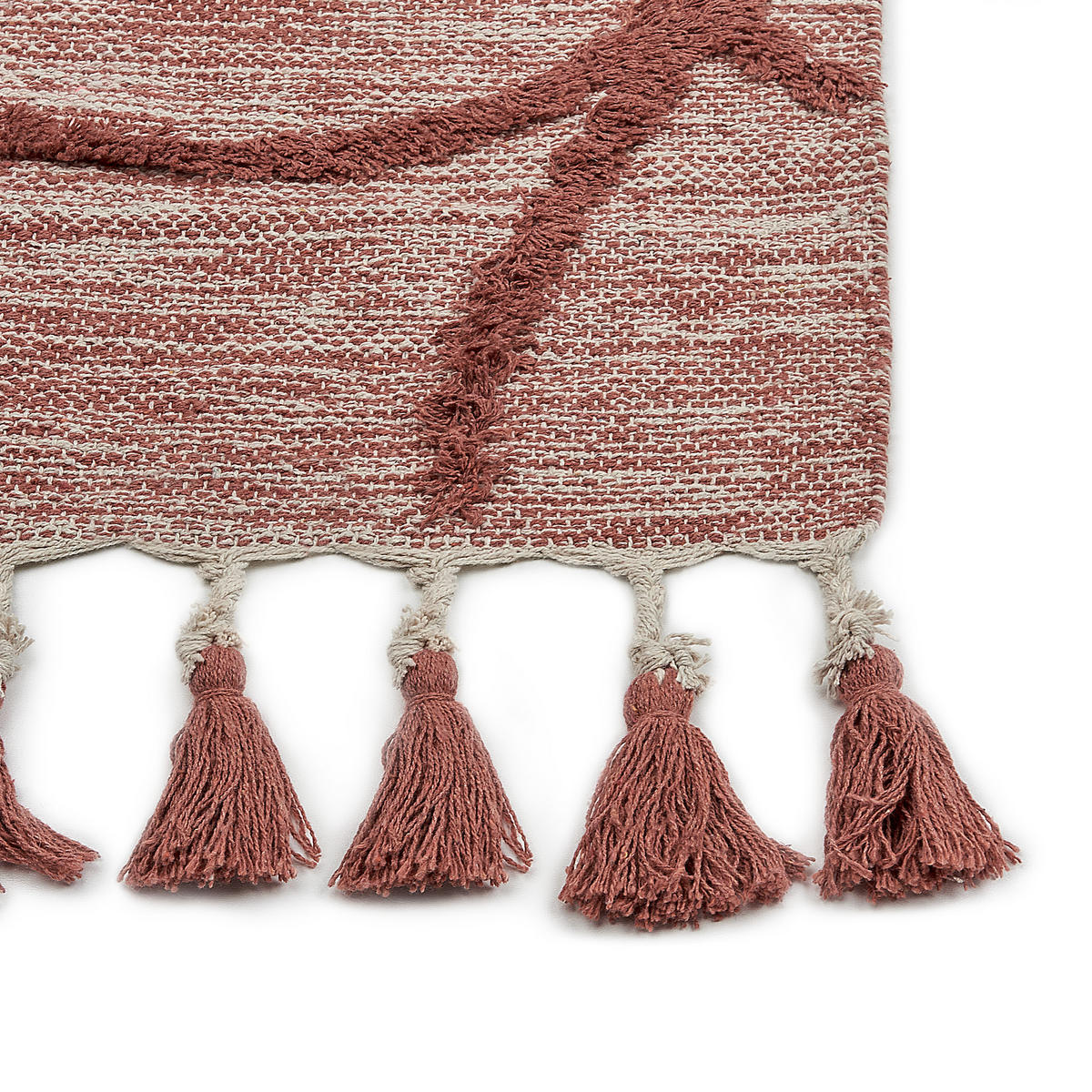 KURZFLOR-TEPPICH Kirsehir 200/140 cm - Rot, Textil (140/200cm) - Beliani