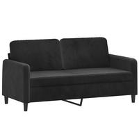 2-SITZER-SOFA Creglingen - Schwarz, Naturmaterialien (158/80/77cm) - Nettlife