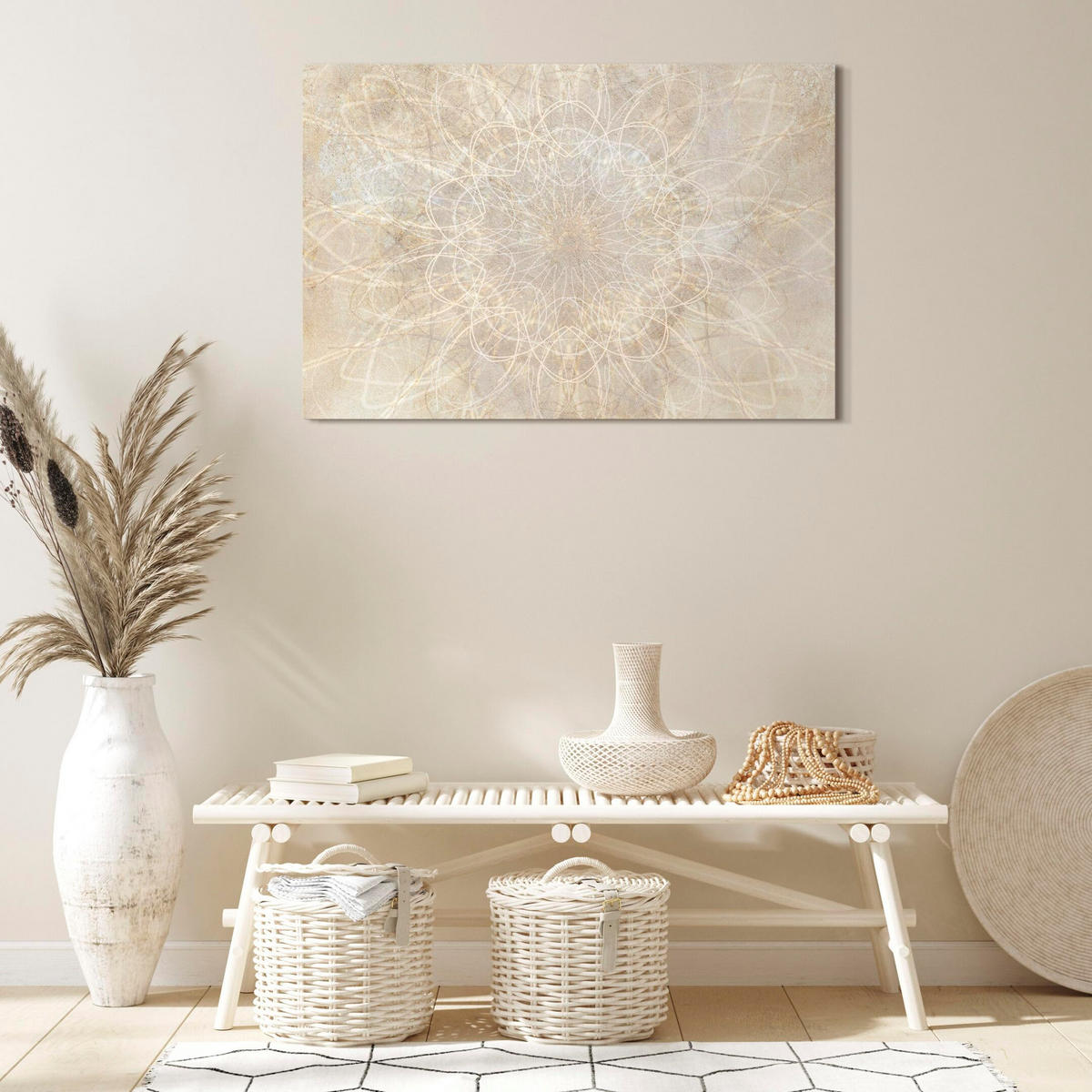 LEINWANDBILD Boho 135x45 cm - Multicolor, Holz (135/45cm) - LUMASOUL