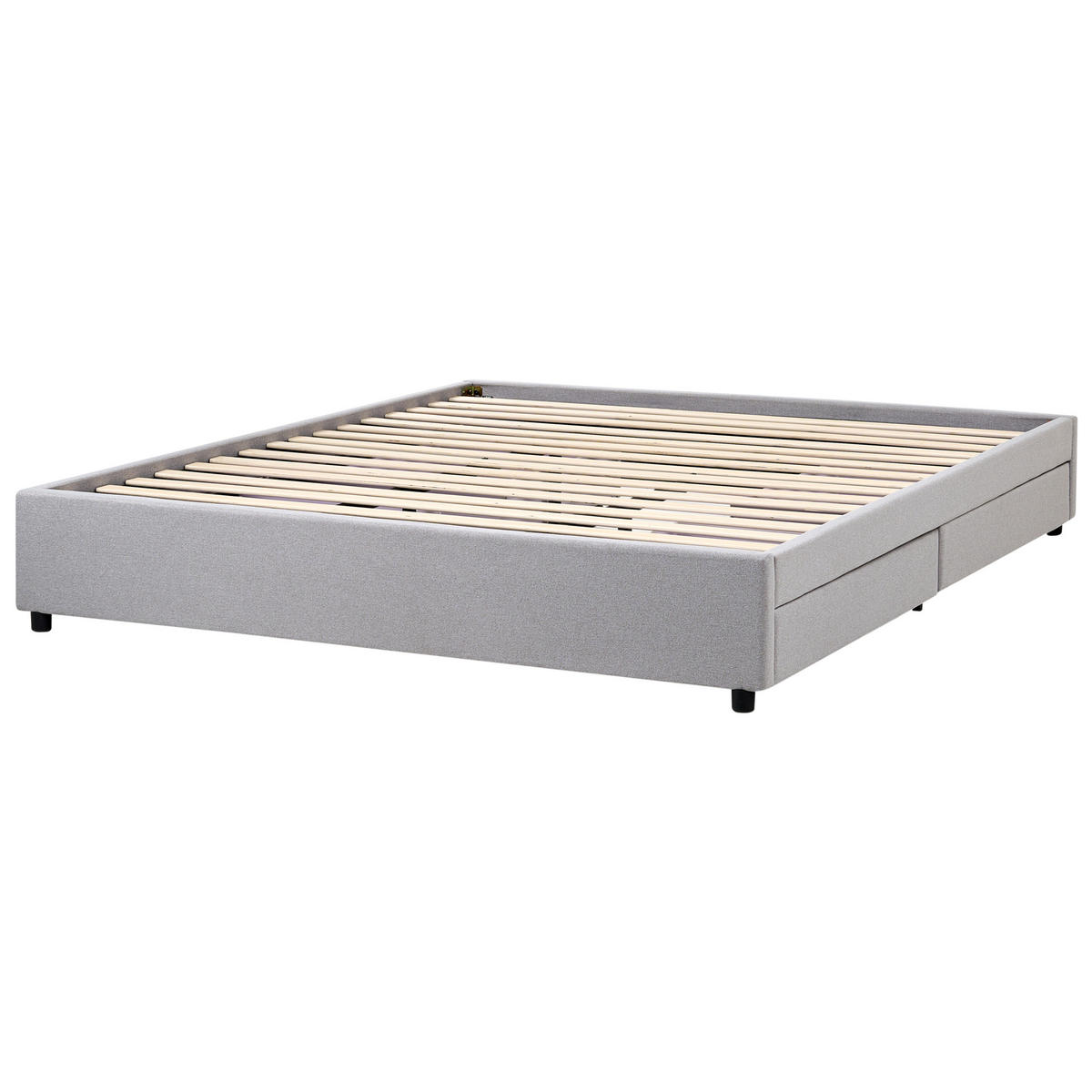 BETT 180/200 cm Hellgrau Prades - Hellgrau, Textil (180/200cm) - Beliani