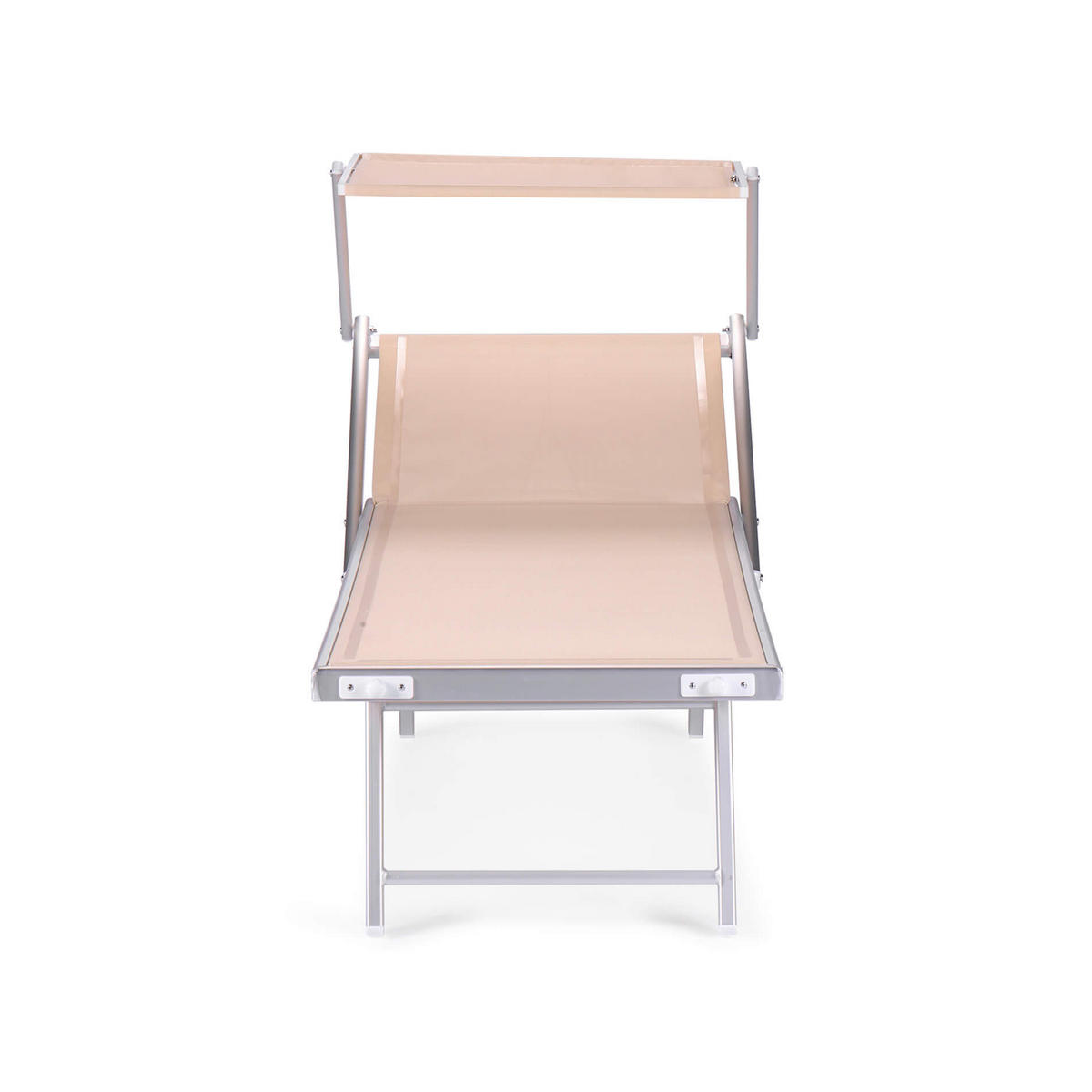 SONNENLIEGE Beige 186/61/38 cm - Beige, Metall (186/38/61cm) - Mobili Rebecca