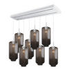 HÄNGELEUCHTE Velo 8-flammig Rauch Ø 18cm - Anthrazit/Weiß, Glas (18/18/33cm) - s.luce