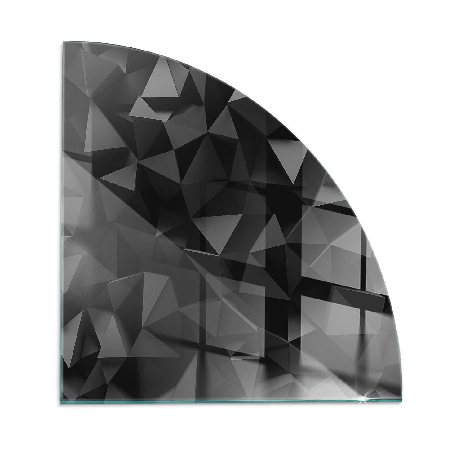 ArtPrintCave Glasplatte Schwarz 100x100x0.4 cm