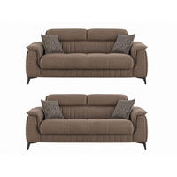 SITZGARNITUR Regina, Braun Stellvariante 2+2 - Braun, Holzwerkstoff/Kunststoff (178/85/95cm)