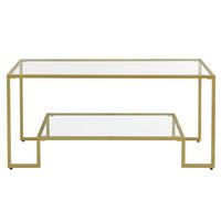 BEISTELLTISCH Gold 55x100 cm LGT033A01 Verstellbare Füße - Goldfarben, Metall (100/55/45cm)