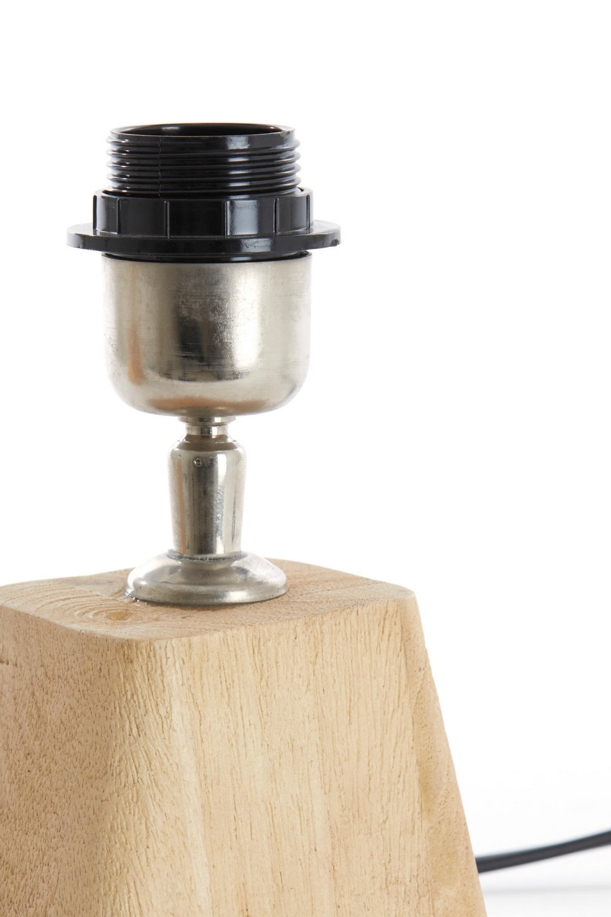 LAMPENFUSS Kardan Braun 18/13/15 cm - Hellbraun, Holz (18/13/15cm) - Light & Living