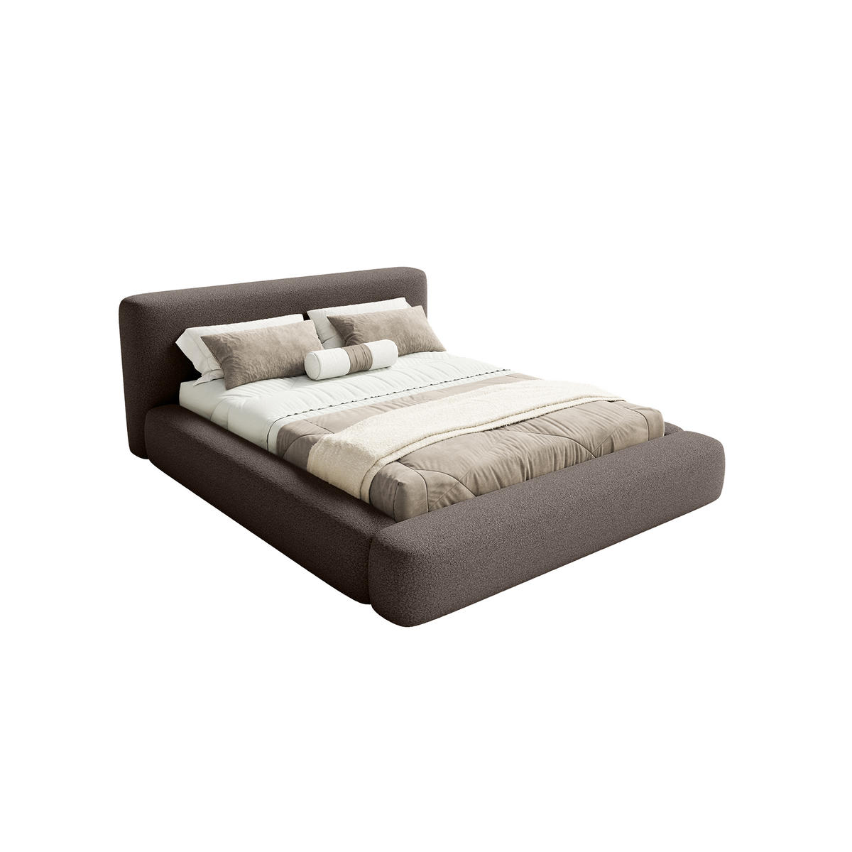 POLSTERBETT Fummo 140x200 cm, Braun - Braun, Textil (140/200cm) - Fedve