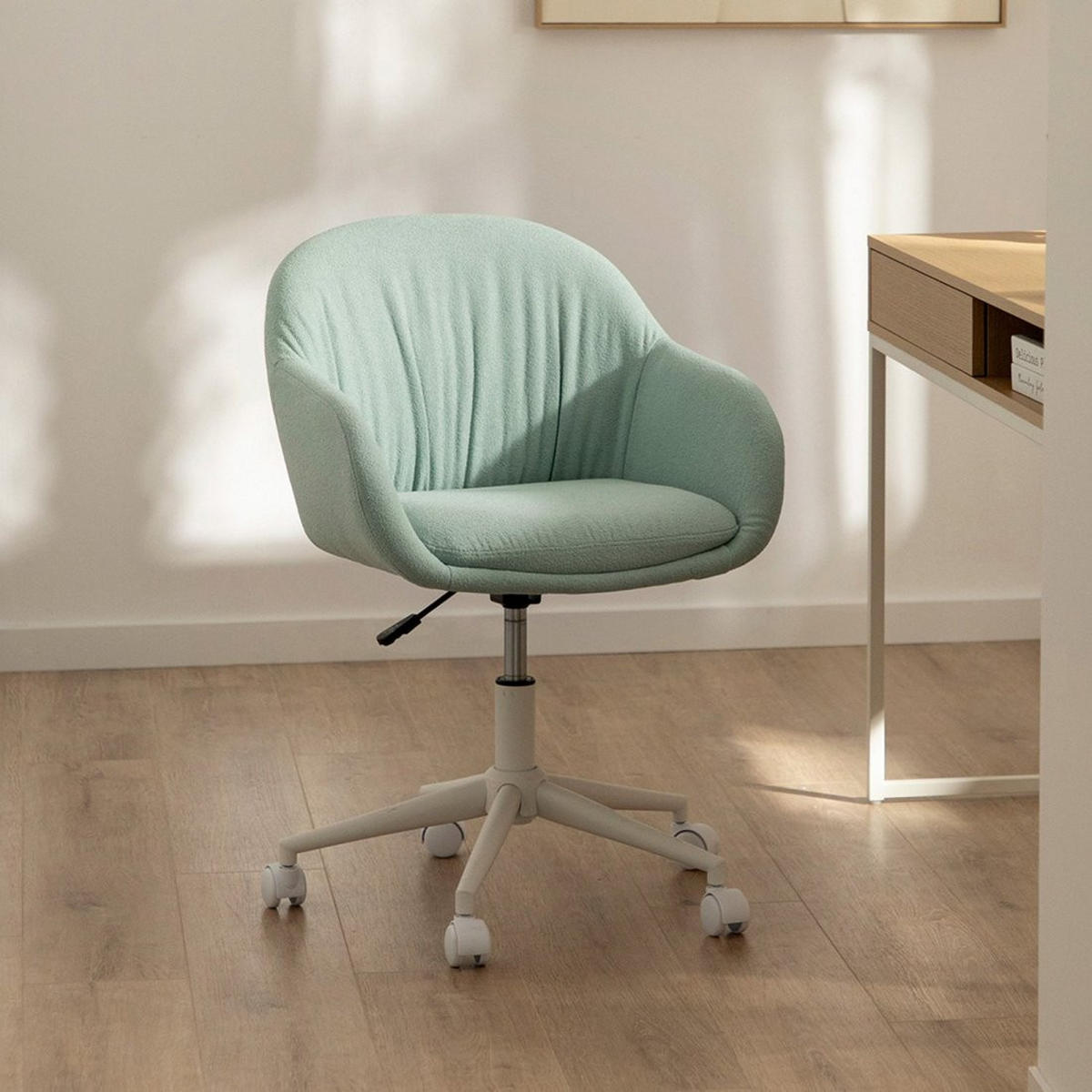 SCHREIBTISCHSTUHL Tasia Grün 60 cm x 75-82 cm - Grün, Metall (60/75/60cm) - Klast Home