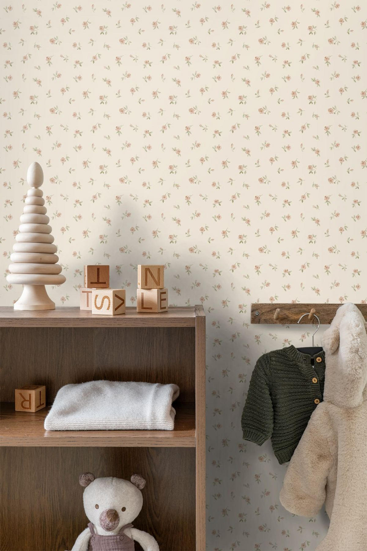 TAPETE Blumenmuster 50 x 900 cm - Beige, Papier (50/900cm) - ESTAhome