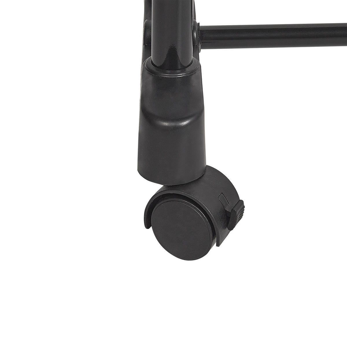 KLEIDERSTÄNDER Metall schwarz/silber 160 cm Gilmer - Silberfarben/Schwarz, Metall (75/160/42cm) - Beliani