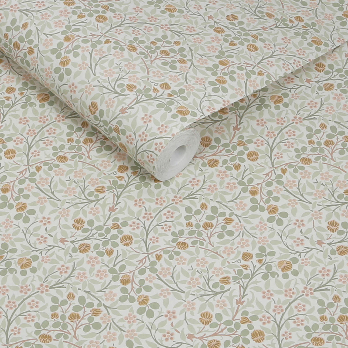 VLIESTAPETE Kleeblätter im Frühling 1000x52cm - Beige, Papier/Kunststoff (52/1000cm) - William Morris at Home