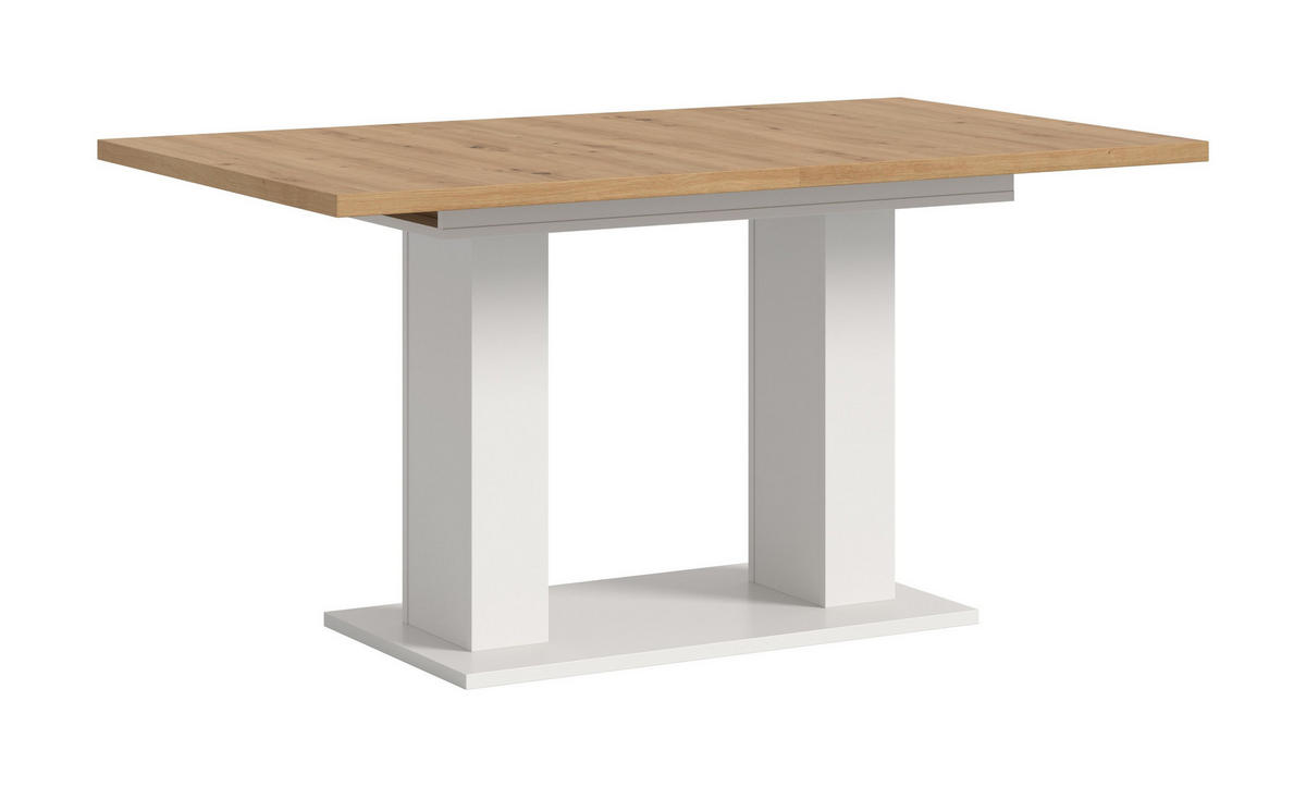 ESSTISCH MOTION (B/H/T: ca. 150/76/90 cm) in Weiß/Artisan Oak Nachbildung - Weiß, Holzwerkstoff (90/150/76cm)