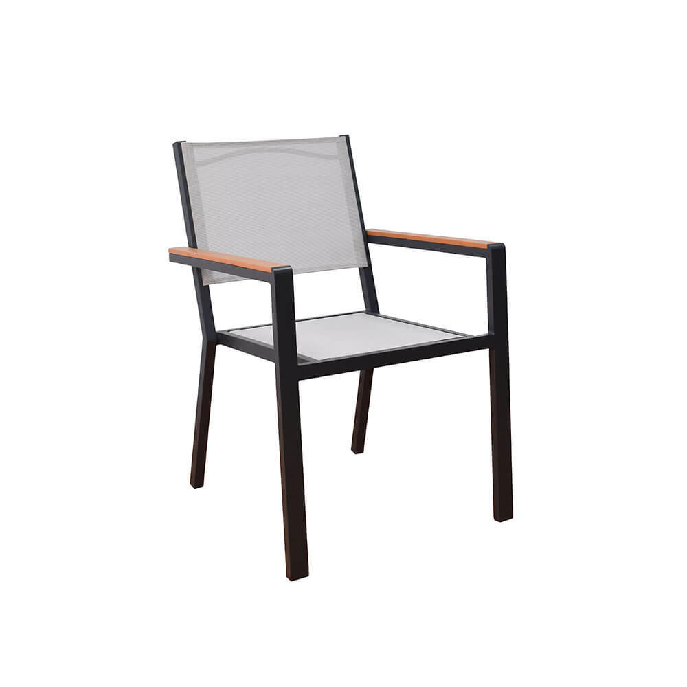 2ER Set Gartenstuhl SEDIA - Anthrazit, Kunststoff/Metall (63/85/56cm) - Home Deluxe