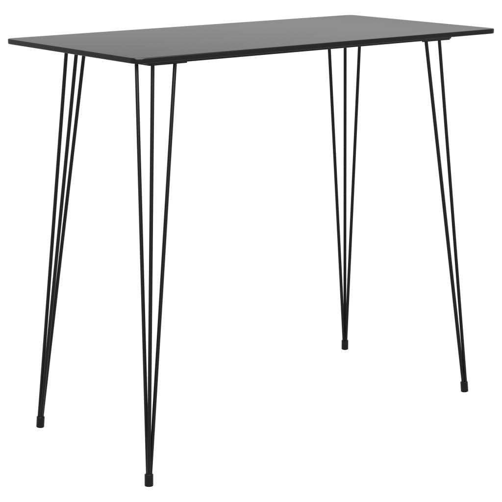 vidaXL Bartisch, Schwarz 60x105x120 cm