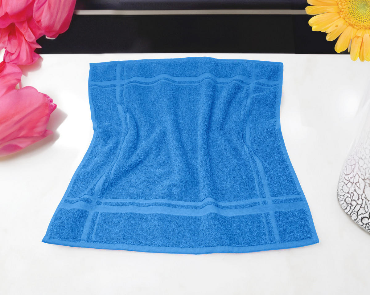 FROTTEE Küchenhandtücher 50x50 cm, 4er Set, Capri Blau - Pastellblau, Textil (50/50cm) - Lashuma