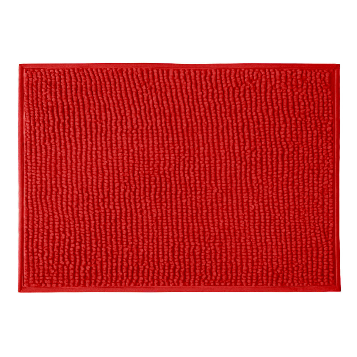 BADEMATTE Chenille 60x90cm Rot - Rot, Textil (90/60cm) - Bestlivings