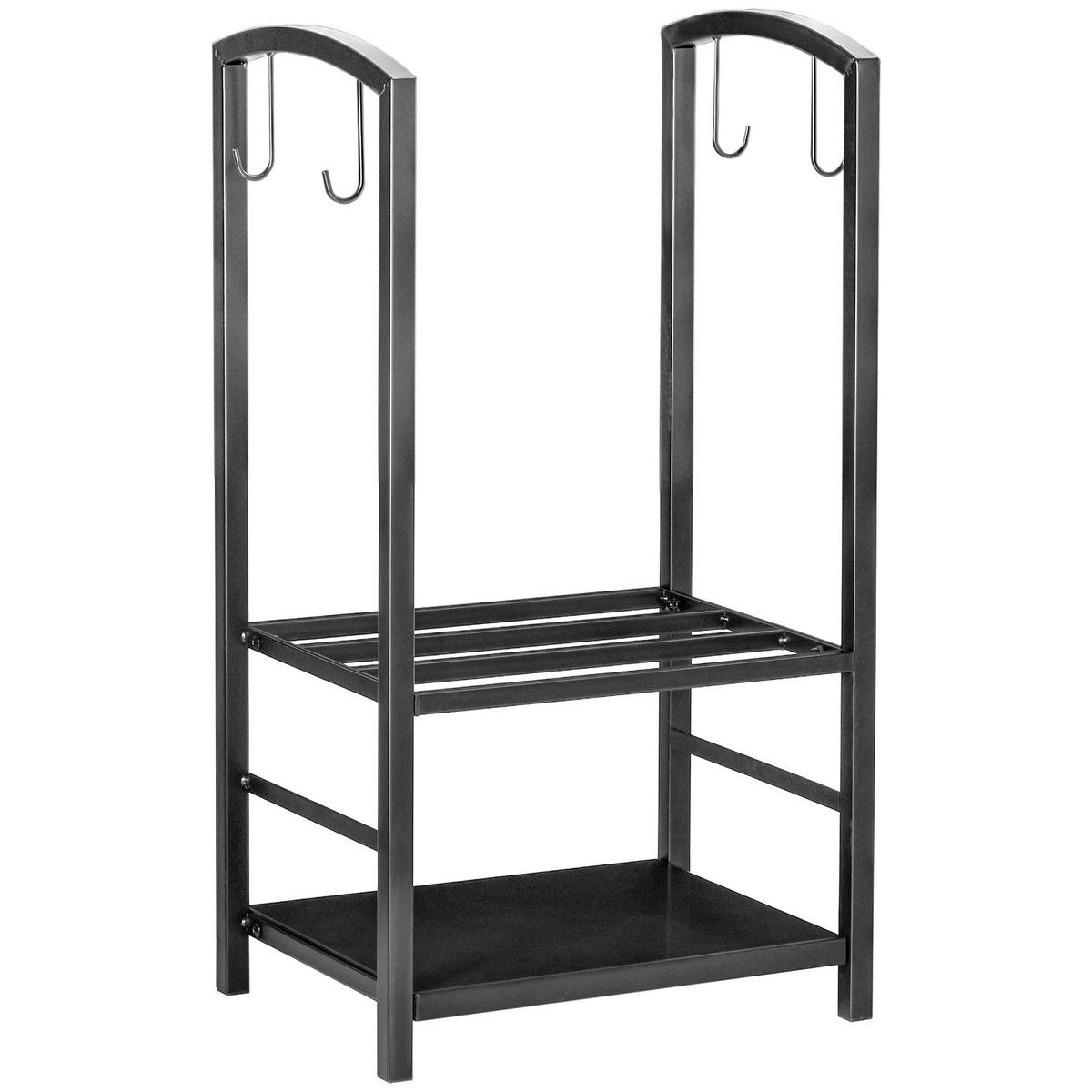 KAMINHOLZSTÄNDER, Stahl, Schwarz - Schwarz, Metall (30/745/40cm) - Outsunny