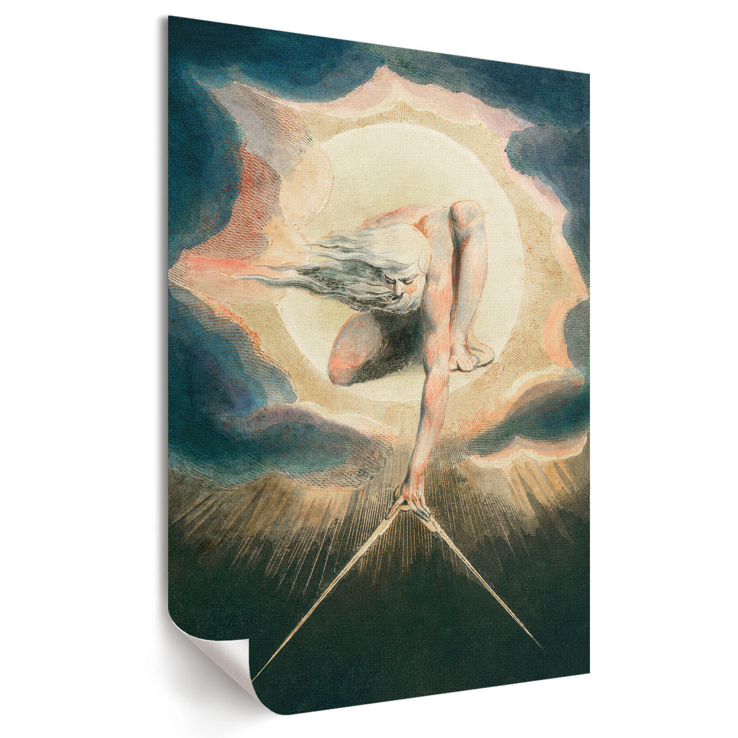 POSTER - 59x84 cm - William Blake - Alter Mann der Tage - Creme, Textil (59/84/0.1cm) - TULUP