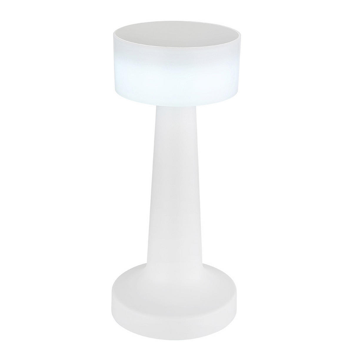 LED TISCHLEUCHTE Opal Weiß - Weiß, Kunststoff (9.5/9.5/21.5cm) - Globo Lighting