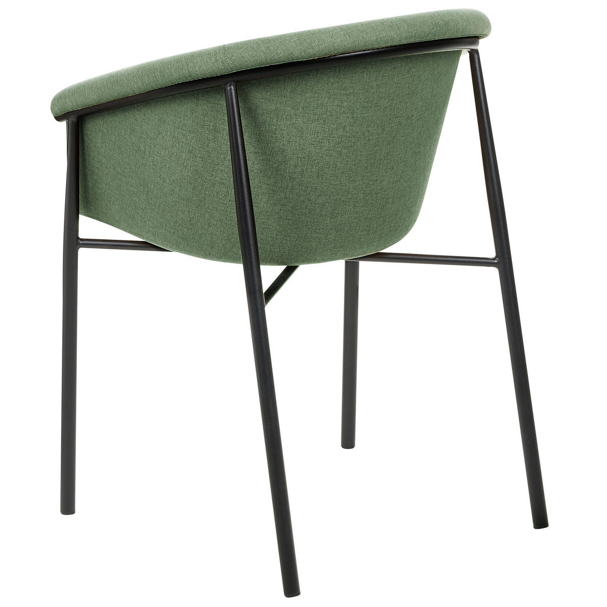 ESSZIMMERSTUHL 2er-Set Polyester Grün Ames - Grün, Textil/Metall (57/80/56cm) - Beliani