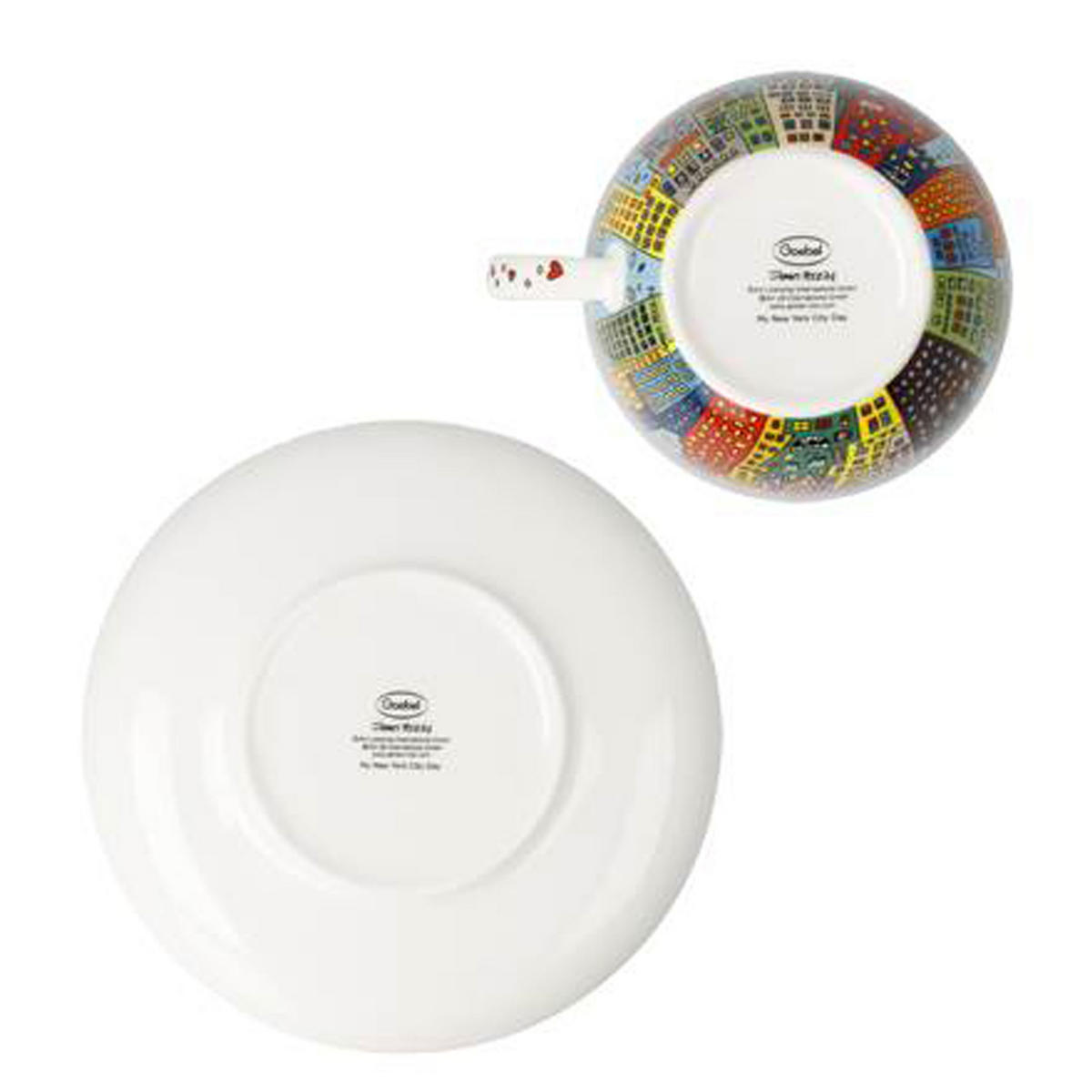 MILCHKAFFEETASSE James Rizzi My New York City Day, Fine Bone China - Multicolor, Keramik (0.35L) - Goebel