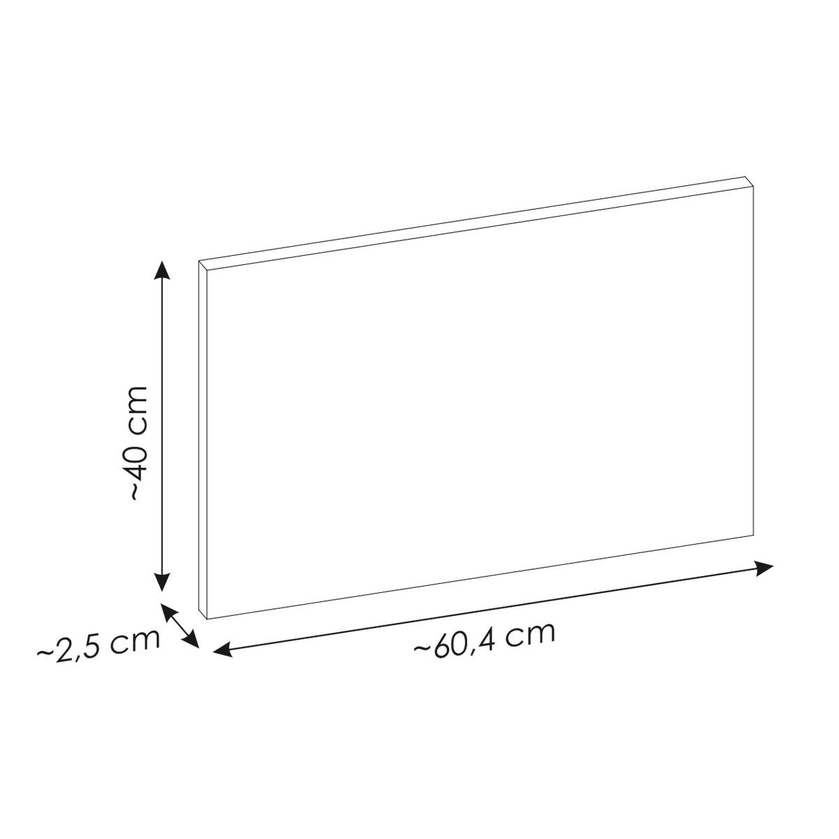 WASCHTISCHUNTERSCHRANK 60cm Riva Weiß und Holz - Weiß, Holzwerkstoff (60/57/40cm) - Petits-meubles