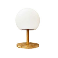 LED-TISCHLAMPE LUNY hellbraun - Hellbraun, Holz (13/13/28cm) - Lumisky