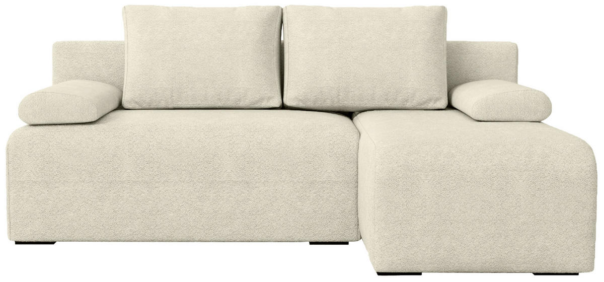 ECKSOFA Ernest mit Schlaffunktion Beige Bouclé - Beige, Textil (200/145cm) - Bromarkt