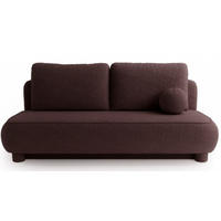 SOFA Pflaumenbraun MAJA Mit Schlaffunktion Bouclé Ausziehbar - Braun, Textil (209/96/96cm) - Sepro Meble