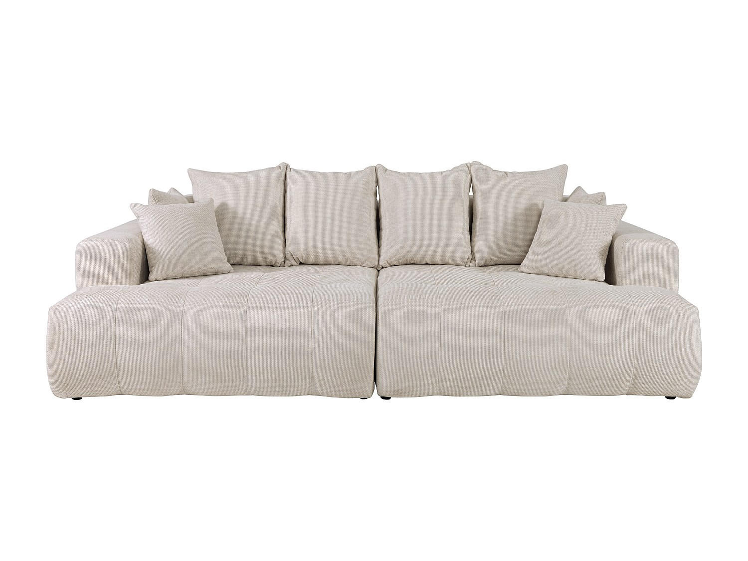 Thumbnail - Vente-Unique Sofa, Beige, Textil, Uni, 4-Sitzer, 272x102x140 cm, Wohnzimmer, Sofas & Couches, Sofas