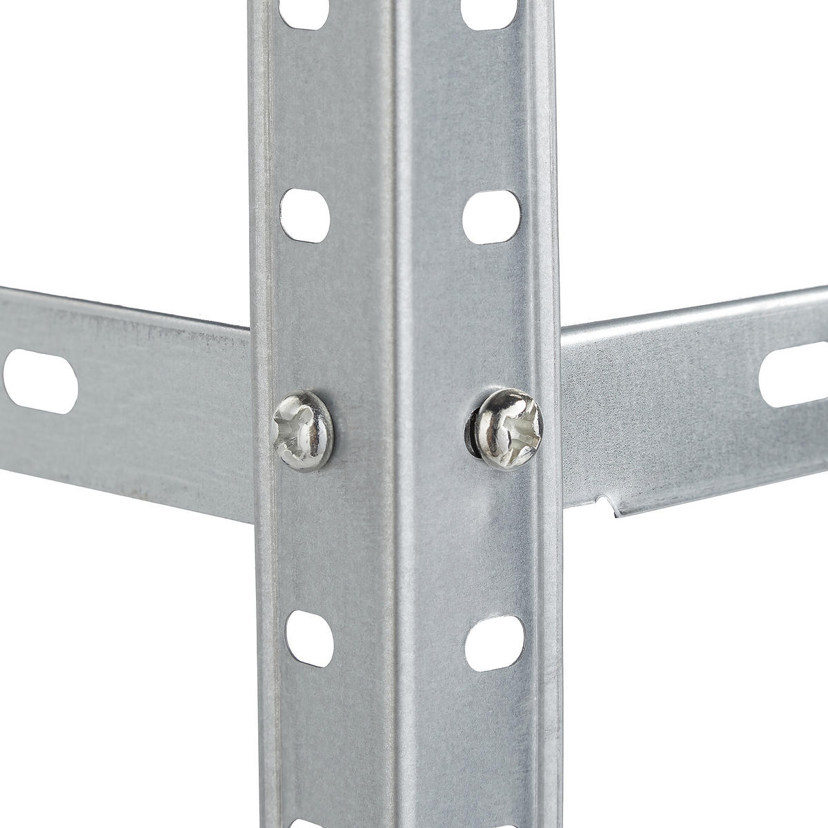 SCHWERLASTREGAL - Silberfarben, Metall (75/150/30cm) - Relaxdays