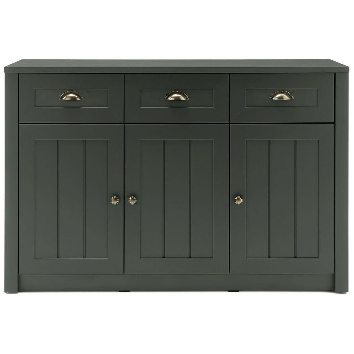 SIDEBOARD Athen-61 - Grün, Holzwerkstoff (130/86/43cm) - Lomado