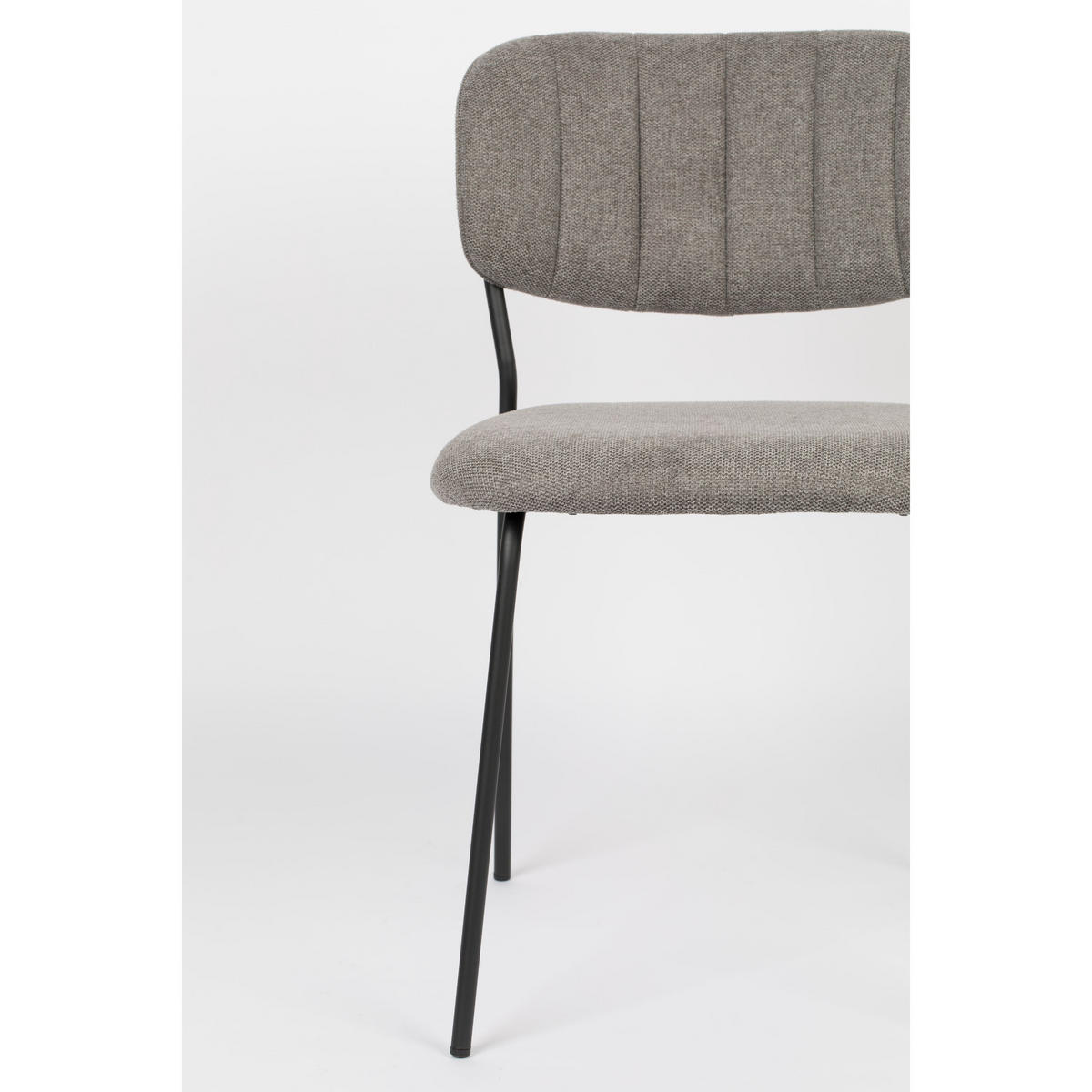 ESSZIMMERSTUHL Jolien Schwarz/ Grau - 2 er Set - Grau, Textil (48/77/56cm) - Housecraft Living