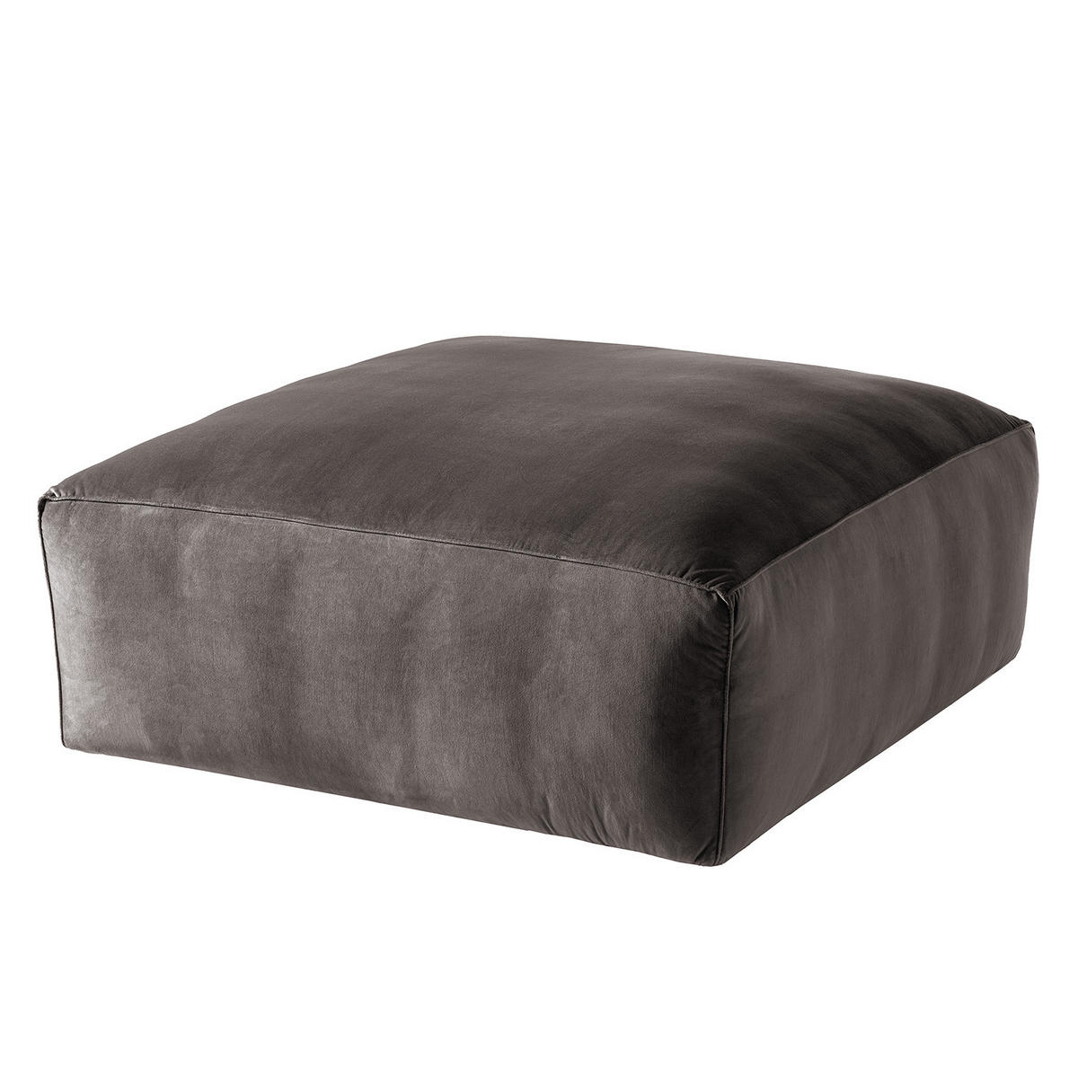 POLSTERHOCKER - Schwarz/Braun, Kunststoff/Textil (92/42/92cm) - home24