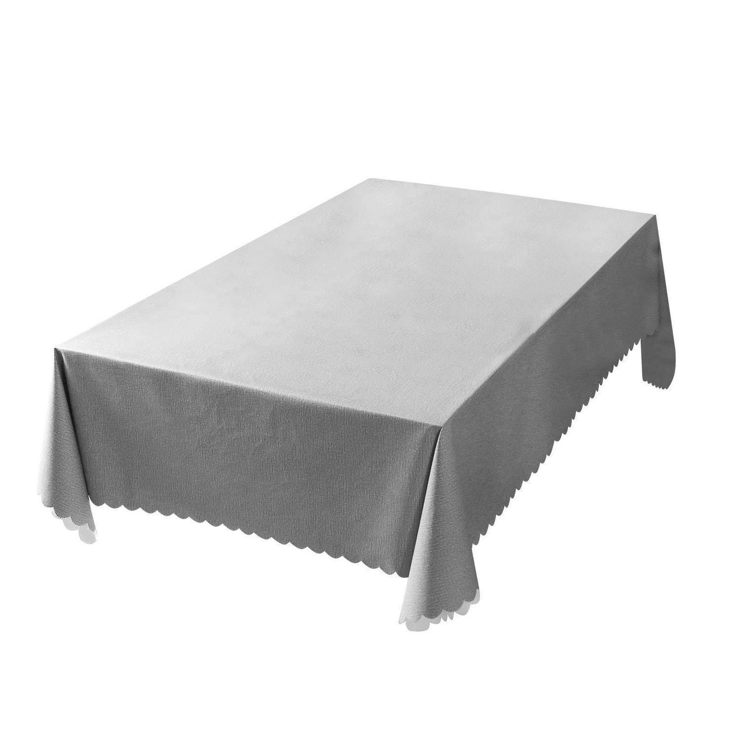 TISCHDECKE Rechteckig Grau 100 x 160 cm - Grau, Kunststoff (160/100/1.5cm)