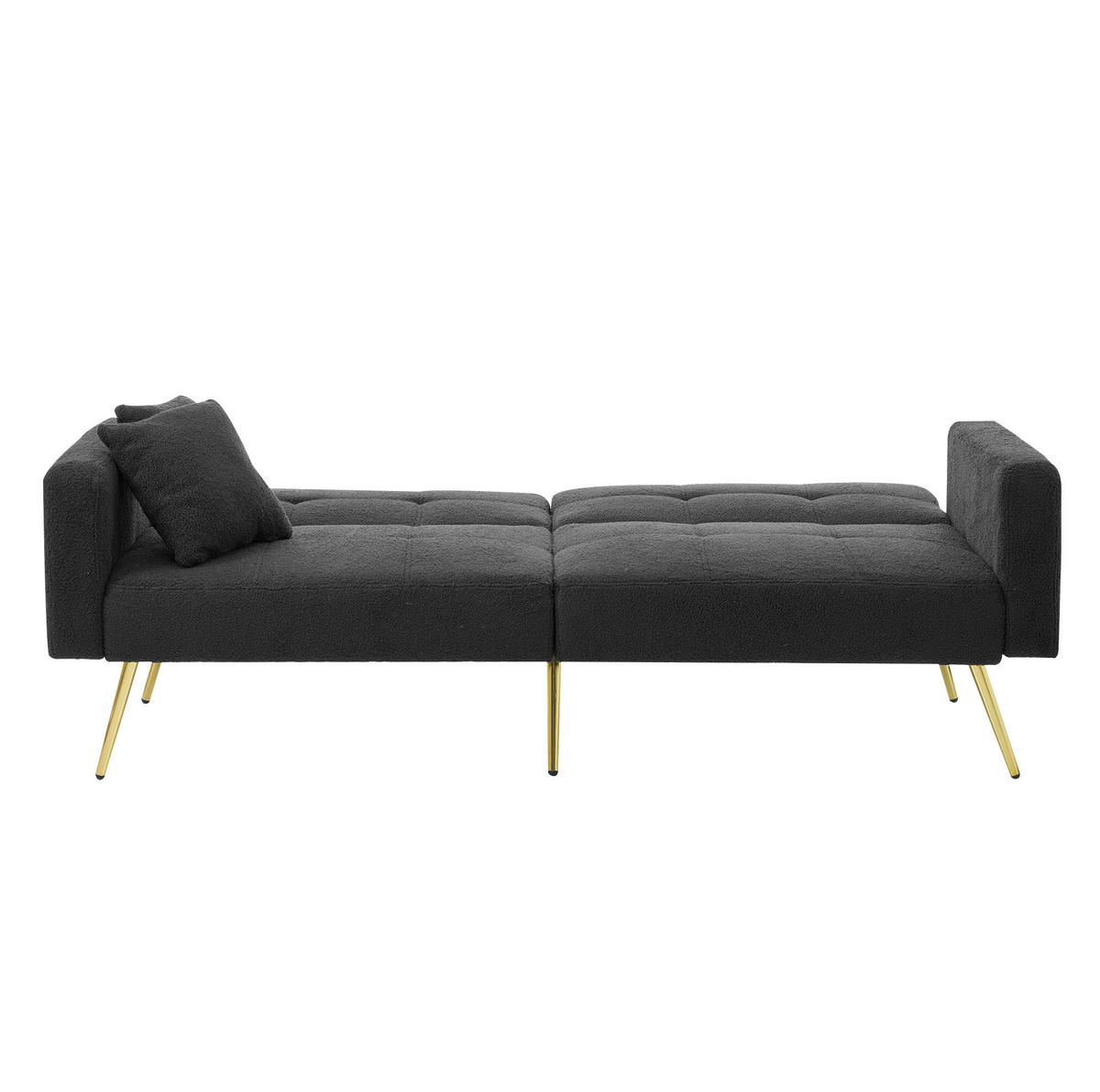 SCHLAFSOFA mit Bettfunktion verstellbar 175 x 64 x 72 cm Antique Gray - Grau, Kunststoff (175/72/64cm) - Meubliv
