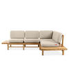 LOUNGESOFA ATREDA rechts - Creme, Holz/Textil (245/74/175cm) - KONSIMO®
