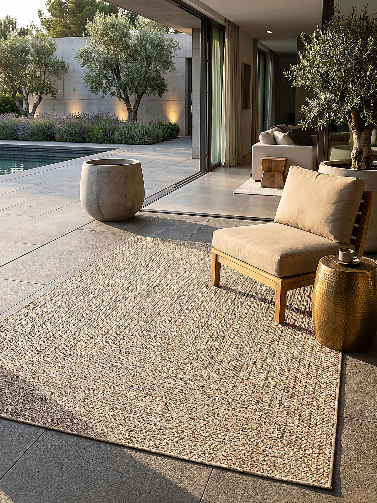 FLACHWEBTEPPICH Bordüre CORDEV Polypropylen Natur 300 x 400 cm - Beige, Textil (300/400cm) - KADIMA DESIGN