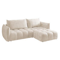 ECKSOFA Marsala, Seite: Rechts - Beige/Schwarz, Holz/Kunststoff (245/167cm) - MIRJAN24