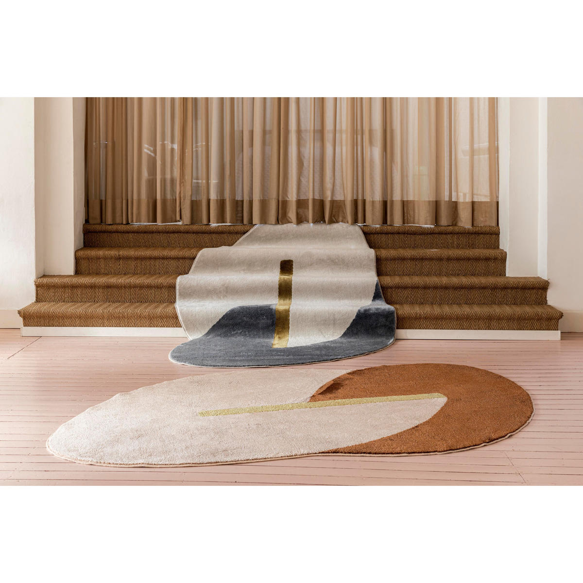 TEPPICH Phila 160x257 cm Blau - Blau, Kunststoff (257/160cm) - Zuiver
