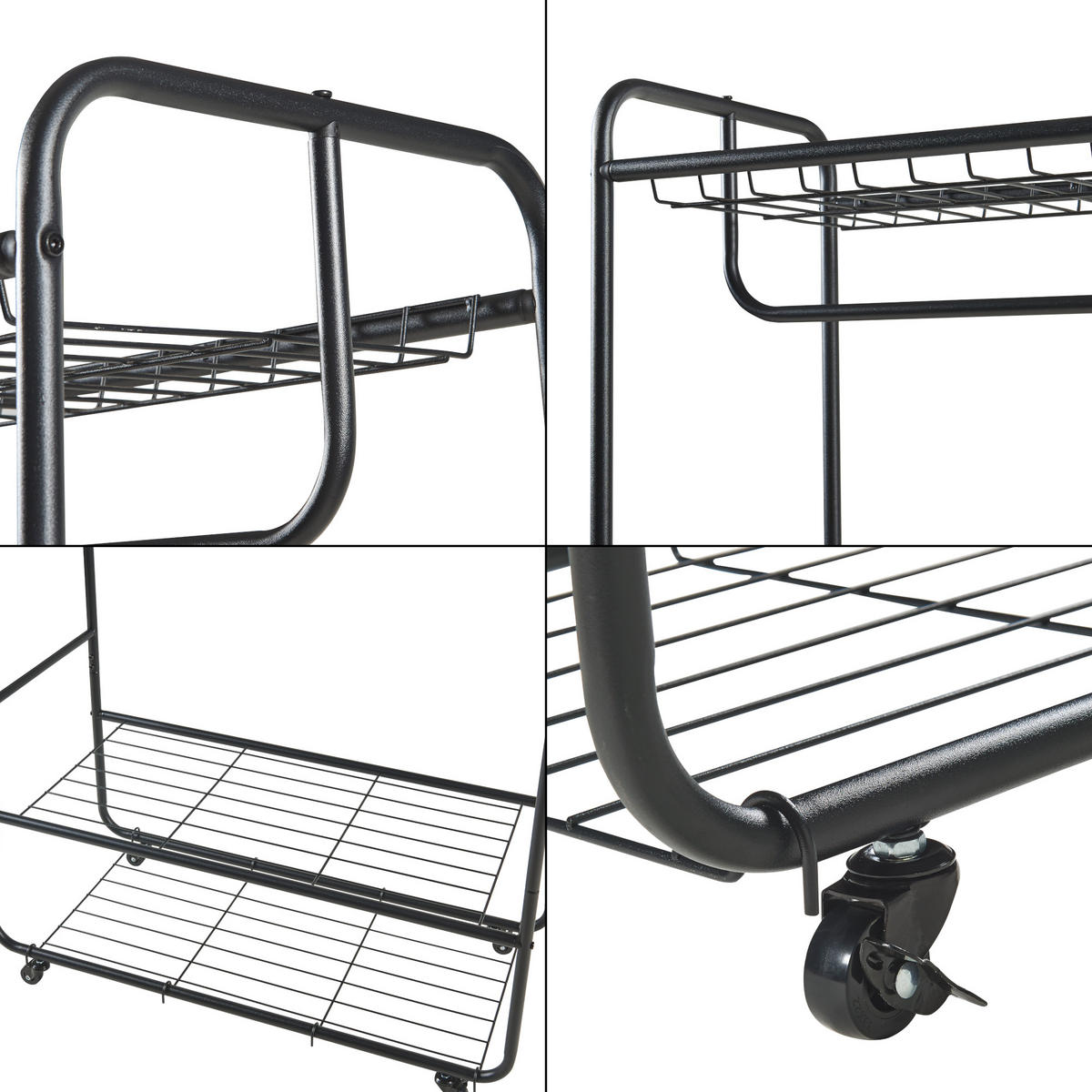 ROLLGARDEROBE Vestvågøy - Schwarz, Metall (90/176/40cm) - [en.casa]