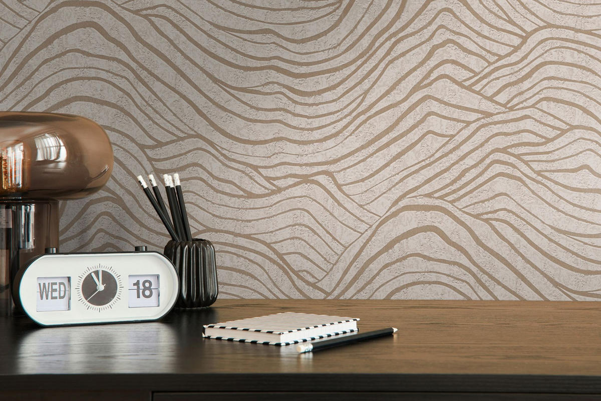 VLIESTAPETE Beige 53/1005 cm - Beige, Textil (53/1cm) - KUNSTLOFT