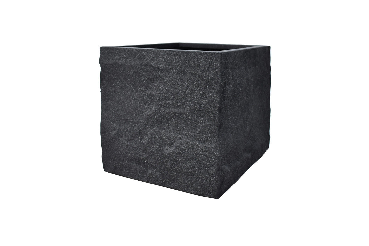 PFLANZKASTEN The Rock 29x28 cm, Steinoptik Anthrazit, Fiberstone - Anthrazit, Kunststoff (29/28/29cm) - dasmöbelwerk