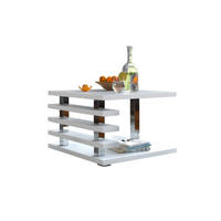 COUCHTISCH quadratisch Weiß Hochglanz - Weiß Hochglanz, Holzwerkstoff (60/60/40cm) - designimpex