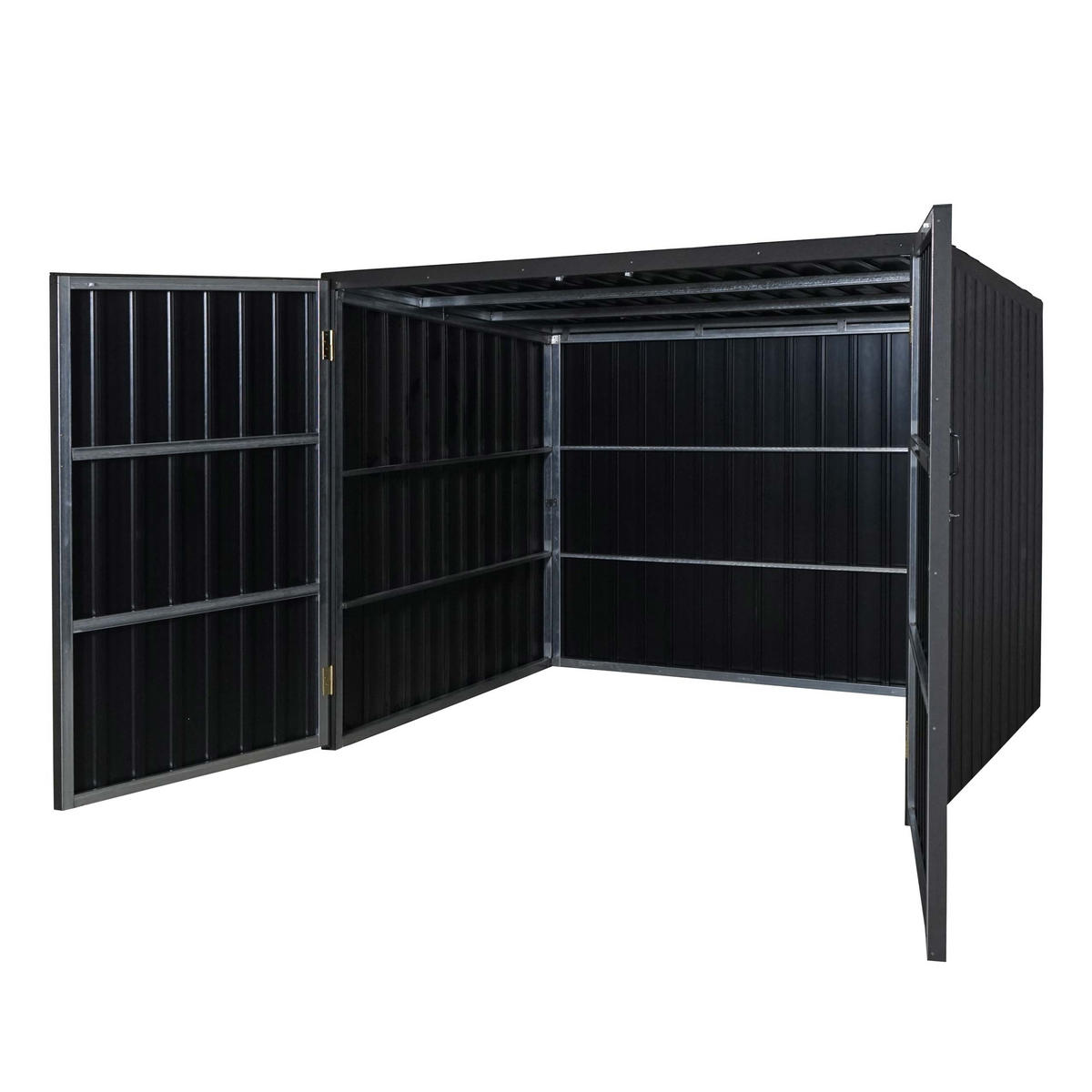 MÜLLTONNENVERKLEIDUNG Anthrazit - Anthrazit, Metall (213/172/160cm) - MCW