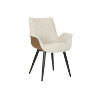 STUHL Sitzfläche 100% Polyester 66 x 62 x 86 cm beige / braun POLSTERSTÜHLE - Beige, Kunststoff (66/86/62cm) - Massivmoebel24