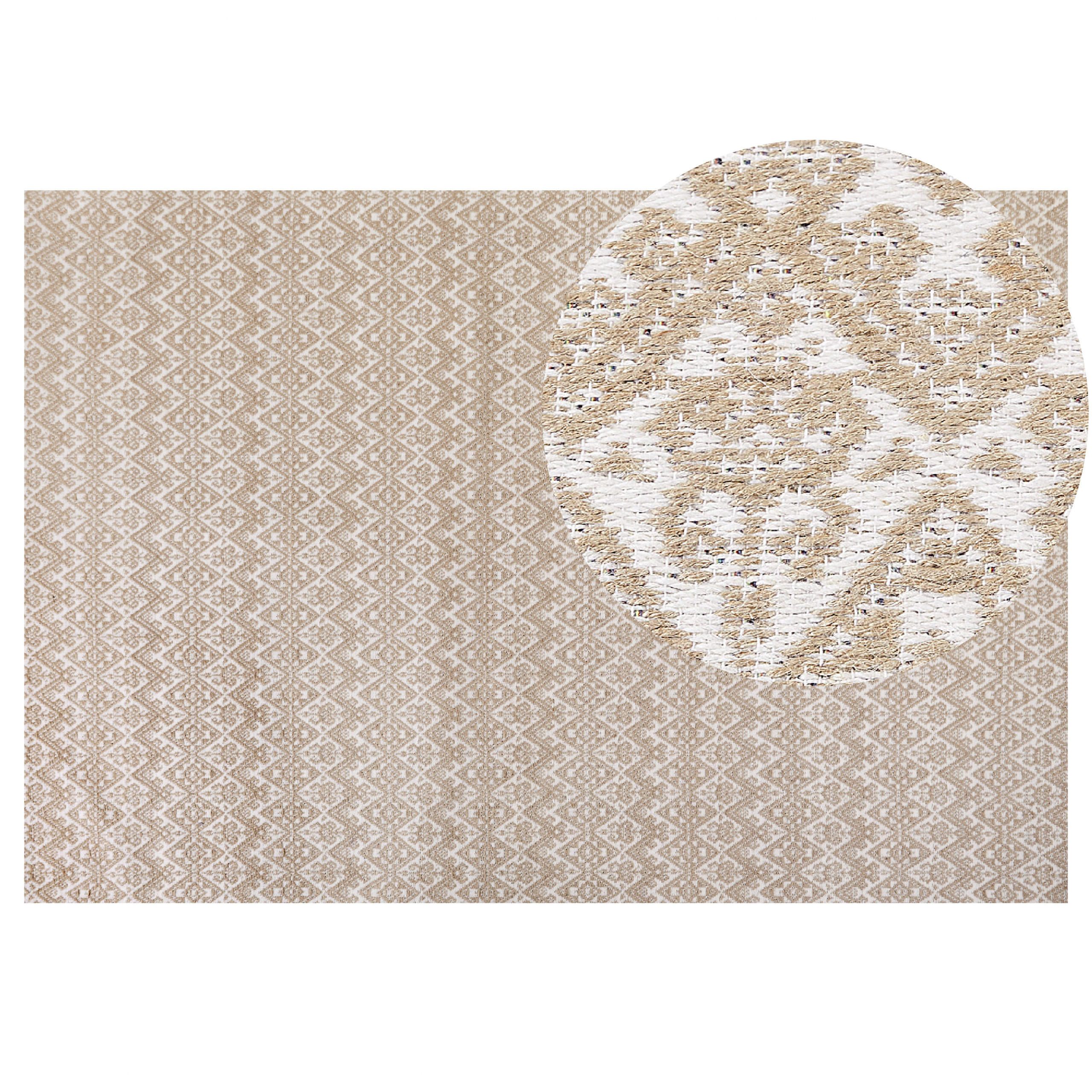 TEPPICH geflochten Atima 300/200 cm - Beige, Naturmaterialen (200/300cm) - Beliani